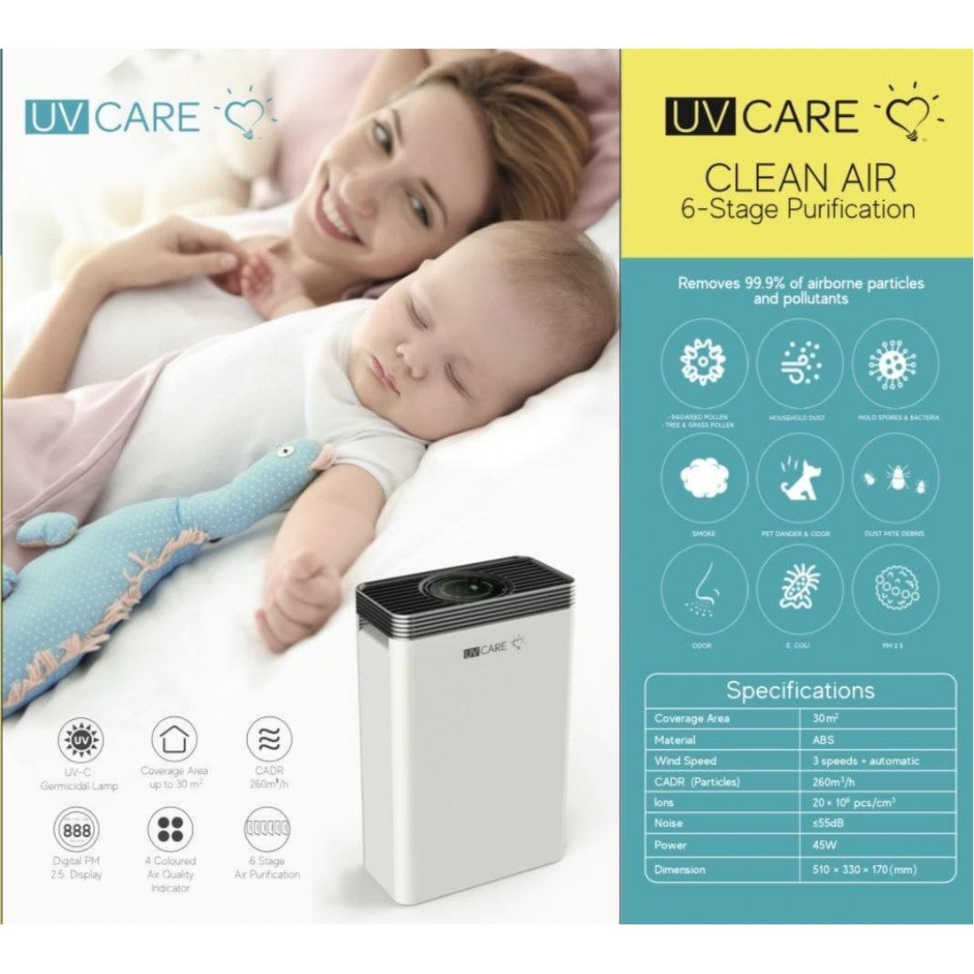UV Care 6 Stage Air Purifier Virux