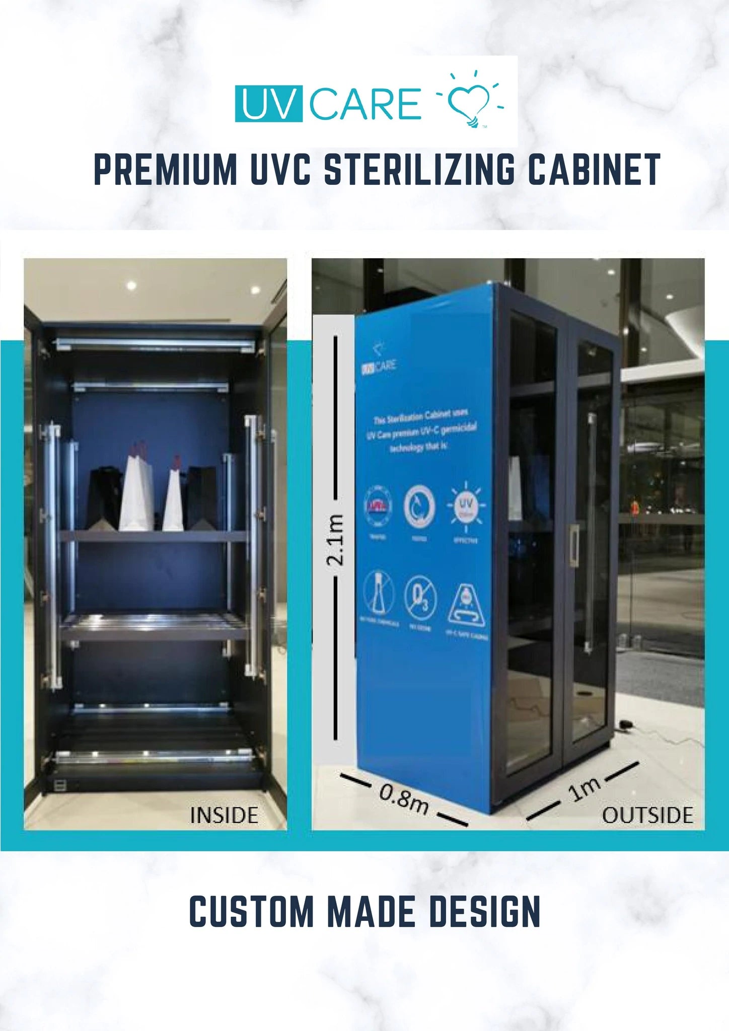 UV CARE PREMIUM STERILIZING UVC CABINET - PLEASE EMAIL TO ORDER
